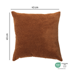 Capa de Almofada Quadrada Lena Poliéster Marrom 45x45x1,5cm Inspire