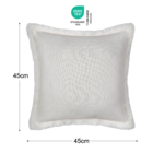 Capa de Almofada Quadrada Lenaya Linho Branco 45x45x0,8cm Inspire