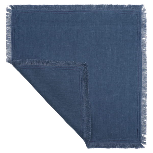 Capa de Almofada Quadrada Lenaya Linho Jeans 45x45x0,8cm Inspire
