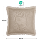 Capa de Almofada Quadrada Lenaya Linho Natural 45x45x0,8cm Inspire