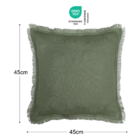 Capa de Almofada Quadrada Lenaya Linho Verde 45x45x0,8cm Inspire