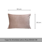 Capa De Almofada Leticia Rosa 35x55cm