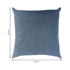 Capa de Almofada Linen Liso Azul Marinho 43x43cm Inspire