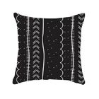Capa De Almofada Linhas Diversas Preto