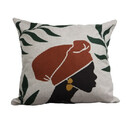 Capa De Almofada Linho Africana 45x45