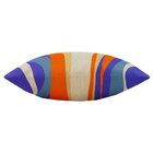 Capa De Almofada Linho Contornos Azul E Laranja 44x44cm