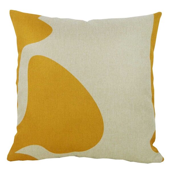 Capa De Almofada Linho Decorativa Amarelo 44x44cm