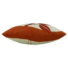 Capa De Almofada Linho Folhas Amarelo E Vermelho 44x44cm