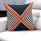 Capa De Almofada Linho Geometrica 4 45x45