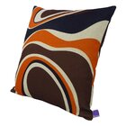 Capa De Almofada Linho Mistura Marrom E Laranja 44x44cm