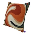 Capa De Almofada Linho Mistura Verde E Laranja 44x44cm