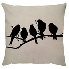 Capa De Almofada Linho Pássaros