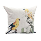 Capa De Almofada Linho Passaros Amarelos 45x45