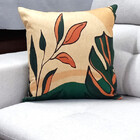Capa De Almofada Linho Plantas 45x45