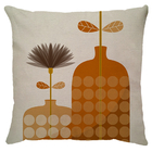 Capa De Almofada Linho Vasos Terracota