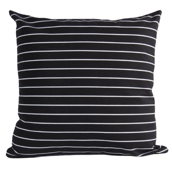 Capa De Almofada Listrada Preta