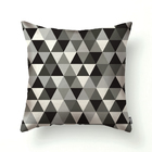 Capa de Almofada Mahori Preta e Branca Suede 45x45cm Inspire
