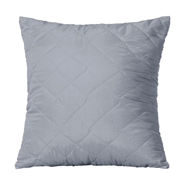 Capa De Almofada Matelada Lisa 45x45cm Com Zíper Cinza