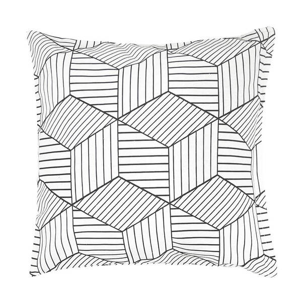 Capa De Almofada Minimalista Linhas 42x42cm Branco