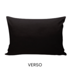 Capa De Almofada Nina Preta Retangular