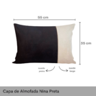 Capa De Almofada Nina Preta Retangular