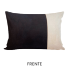 Capa De Almofada Nina Preta Retangular