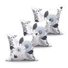 Capa De Almofada Novara Cinza 3 Unidades 45cm X 45cm Tecido J