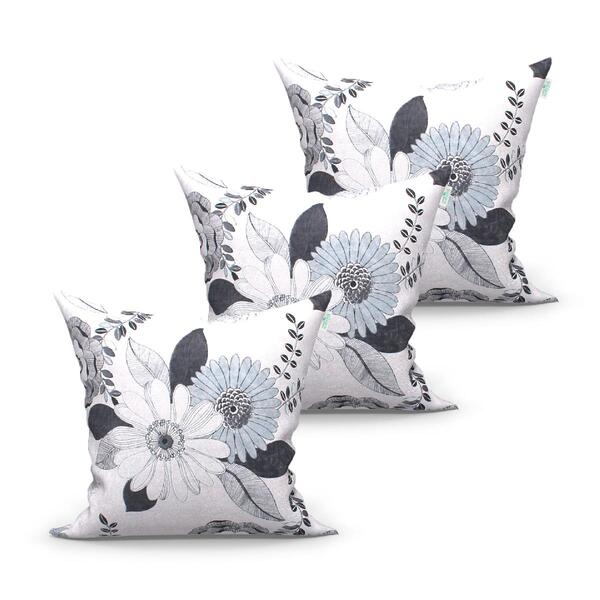 Capa De Almofada Novara Cinza 3 Unidades 45cm X 45cm Tecido J