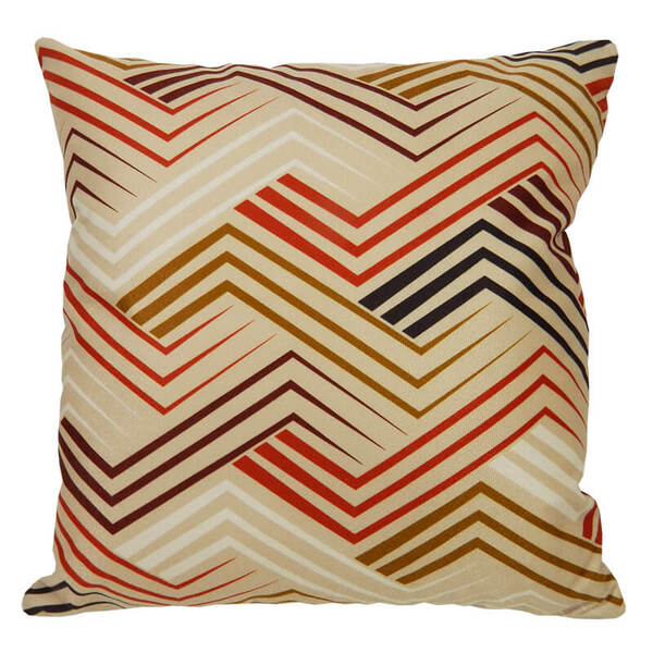 Capa De Almofada Olimpya Chevron Marfim 45x45cm