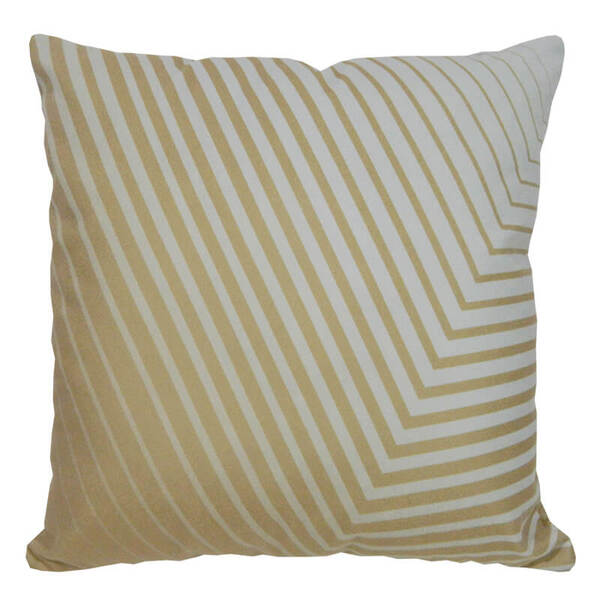 Capa De Almofada Olimpya Listras Bege 45x45cm