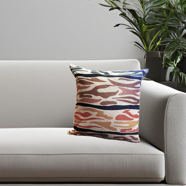 Capa De Almofada Organica Palha 45x45  Madeira Mostarda