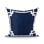 Capa De Almofada Para Sala Azul Marinho Estampada 45cm X 45cm