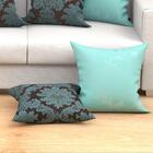 Capa De Almofada Para Sala Grande Azul 60cm X 60cm Tecido Jac