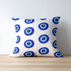 Capa De Almofada Para Sofá 40x40 Branca Olho Grego Branco