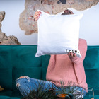 Capa De Almofada Para Sofá 40x40 Decorativa Love. Branco