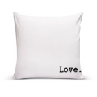 Capa De Almofada Para Sofá 40x40 Decorativa Love. Branco