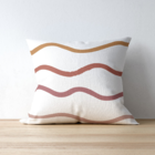 Capa De Almofada Para Sofá 40x40 Linhas Coloridas Boho Branco