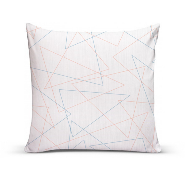 Capa De Almofada Para Sofá 40x40 Triângulos Azul E Laranja Br