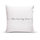 Capa De Almofada Para Sofá 40x40 You Are My Love Branco