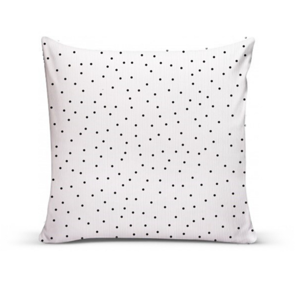 Capa De Almofada Para Sofá Sala 40x40 Bolinhas Branco