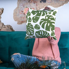 Capa De Almofada Para Sofá Sala 40x40 Costela De Adão Branco