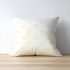 Capa De Almofada Para Sofá Sala 40x40 Flores Amarelas Branco
