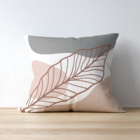 Capa De Almofada Para Sofá Sala 40x40 Folha Boho Branco