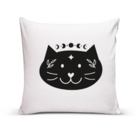 Capa De Almofada Para Sofá Sala Decorativa 40x40 Gato Branco