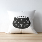 Capa De Almofada Para Sofá Sala Decorativa 40x40 Gato Branco