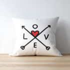 Capa De Almofada Para Sofá Sala Decorativa 40x40 Love Branco