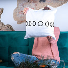 Capa De Almofada Para Sofá Sala Decorativa 40x40 Lua Fases Br