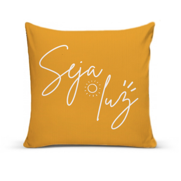 Capa De Almofada Para Sofá Sala Decorativa 40x40 Seja Luz Ama