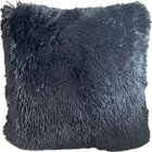 Capa De Almofada Peluda Bela Jolitex Preta
