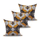 Capa De Almofada Persa Geométrica 3 Unidades 45cm X 45cm Teci
